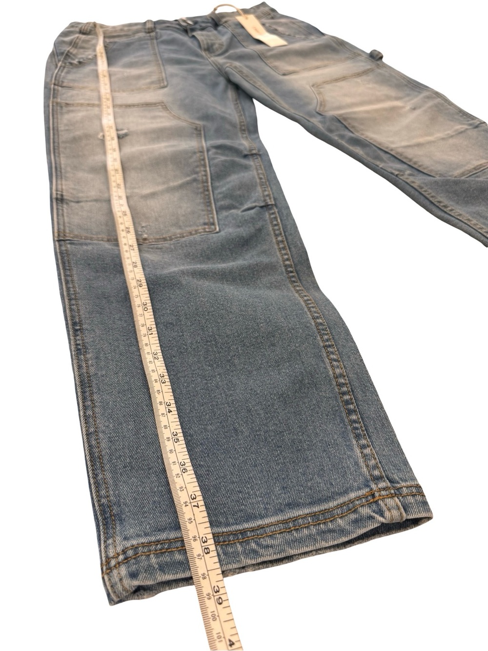DRIFTWOOD Plus-Size Boyfriend cropped Jeans in Washed Blue - Picture 7 of 10